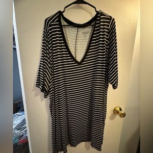 Black and white striped tunic